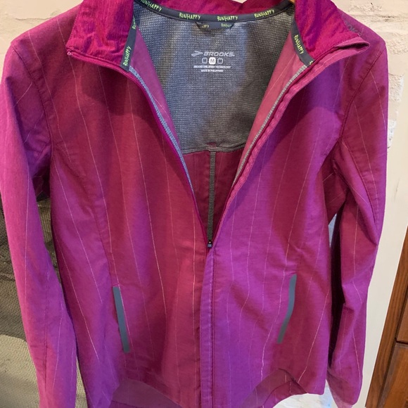 brooks running jacket womens orange